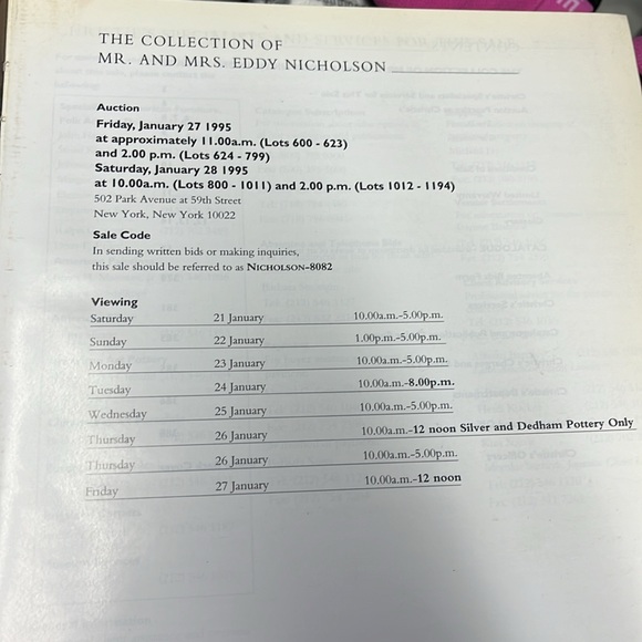 Christie’s Auction Book 1995 - Picture 2 of 13